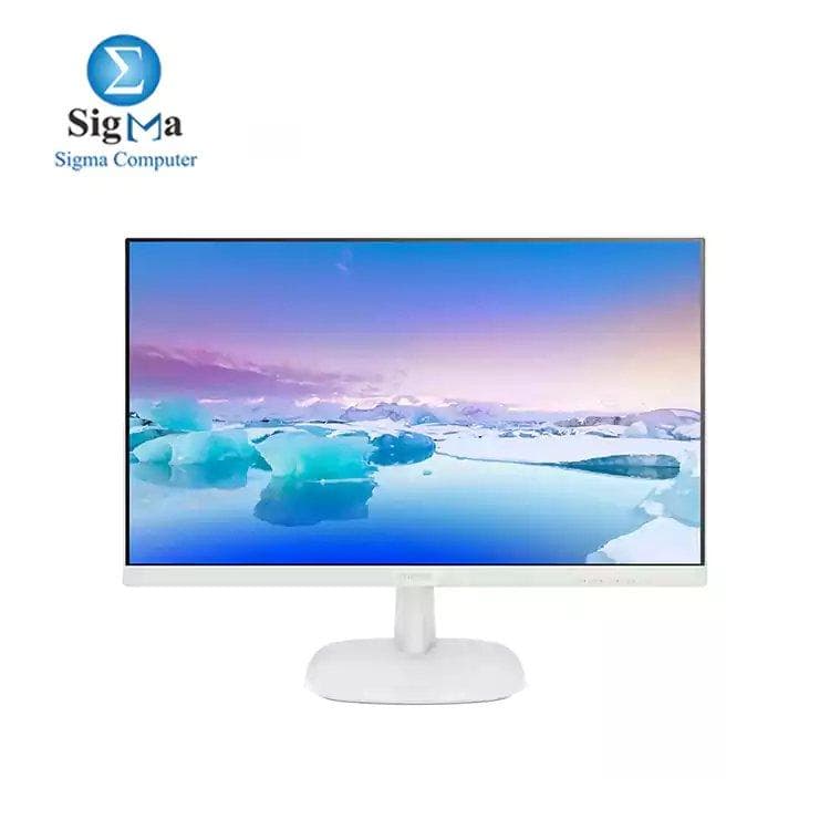 شاشة جيمنج فيليبس 223V7QHAW مقاس 22 بوصة FHD IPS، استجابة 5ms، تردد 75Hz - أبيض