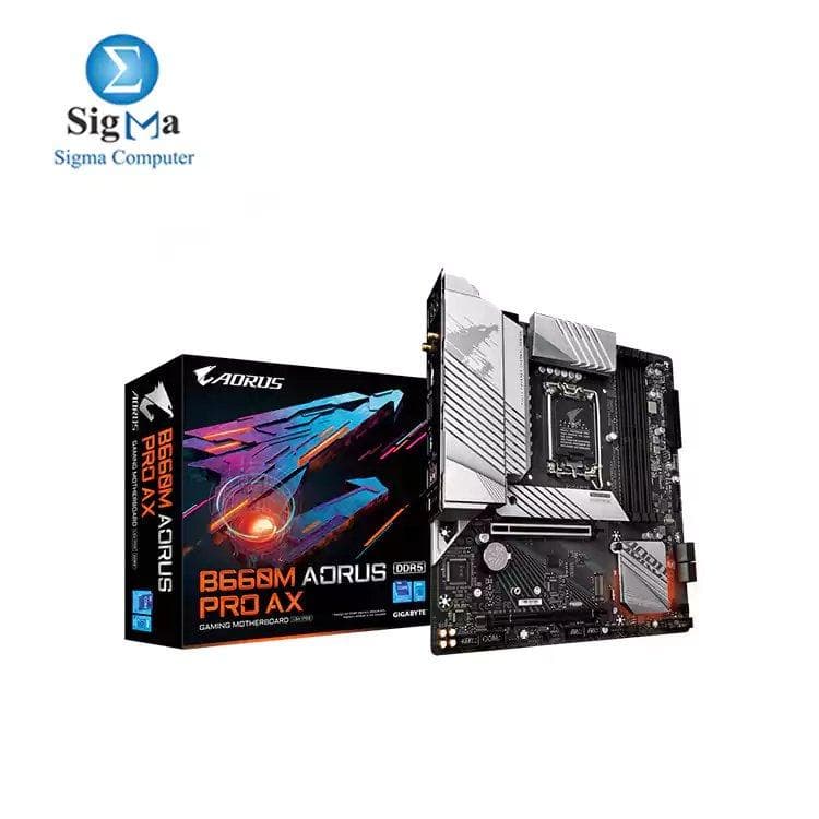 لوحة أم جيجابايت انتل® B660 AORUS مع 12*+1+1 Twin Hybrid Phases Digital VRM Design , DDR5 MEMORY Design, Fully Covered Thermal Design , 2 x PCIe 4.0 M.2 with Thermal Guard, Intel® 2.5GbE LAN, WIFI 6 802.11ax, Rear USB 3.2 Gen 2x2 Typ