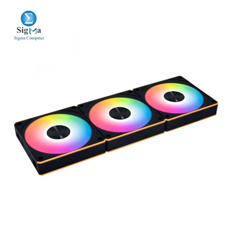 طقم 3 مراوح ليان لي UNI Fan CL لاسلكية 120mm ريفيرس أسود مع وحدة تحكم لاسلكية Fan-12RCL1W3B أسود