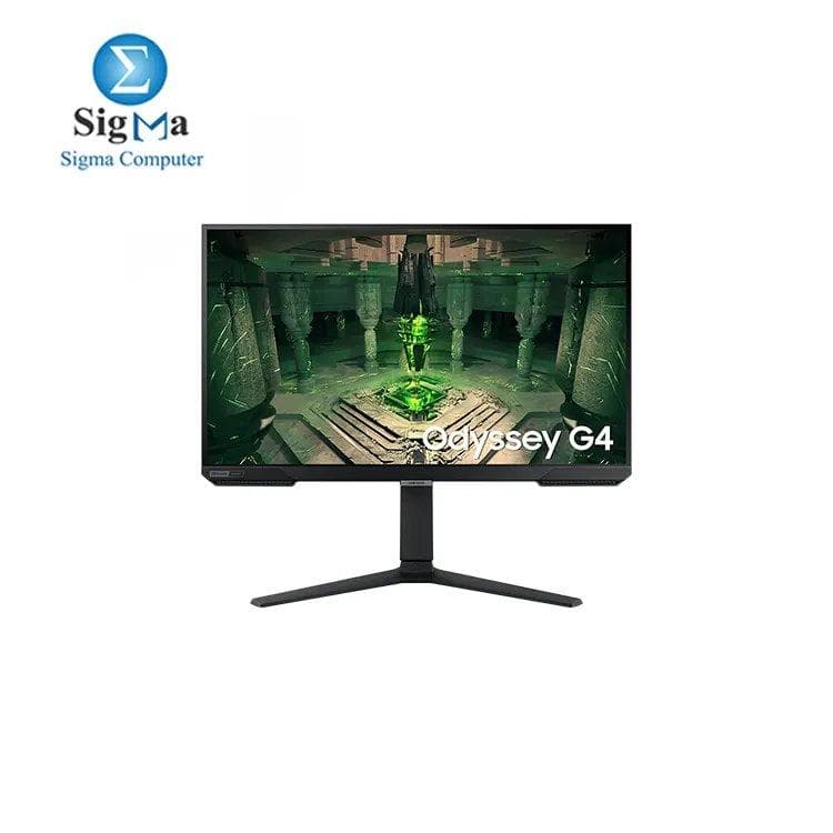 سامسونج شاشة Odyssey G4 موديل LS27BG402EMXUE مقاس 27 بوصة FHD IPS – تردد 240Hz، زمن استجابة 1ms، HDR10، تدعم FreeSync Premium، متوافقة مع G-Sync، لون أسود