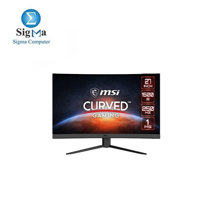 شاشة ام اس اي G27C4X مقاس 27 بوصة منحنية للجيمنج بدقة 1920 x 1080 FHD استجابة 1ms تردد 250Hz تدعم FreeSync وHDMI وDisplayPort مع حماية للعين وضمان 3 سنوات