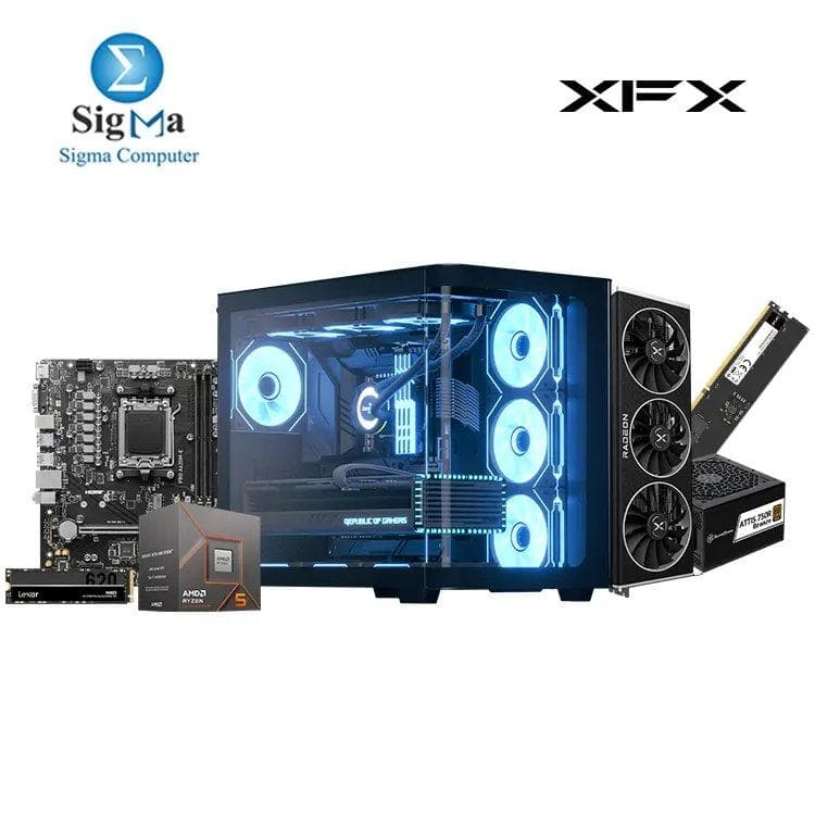 XFX Build -12- MSI PRO A620M-E - AMD Ryzen 5 8400F - Lexar 1x16GB 5600MHz - XFX RX 6800 XT 16GB - Lexar NM620 512GB - AEROCOOL P500C - SilverStone 750W 80+PLUS Bronze