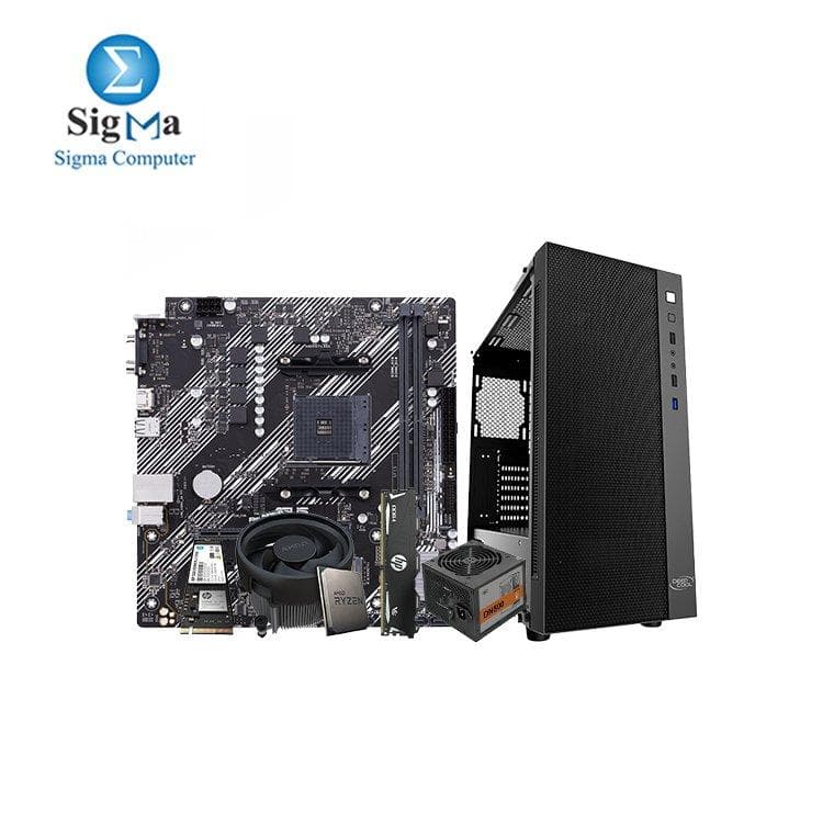 AMD Ryzen 5 Pro 4650G ASUS PRIME A520M-K AM4 HP V6 (8GB) RAM 3200 MHz HP EX900 M.2 128GB PCIe deepcool matrexx 55 + 500w psu