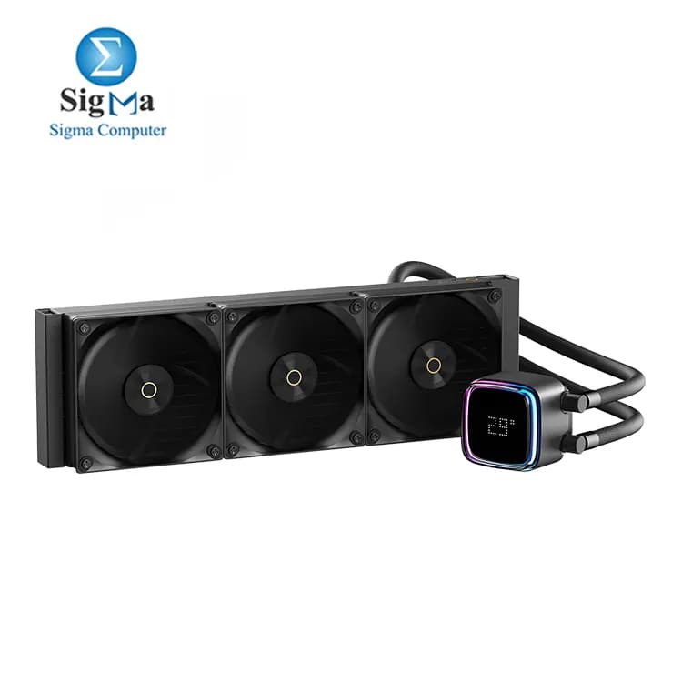 مبرد مائي Ocypus Iota L36 أسود 360MM AIO مع شاشة رقمية Dot Matrix