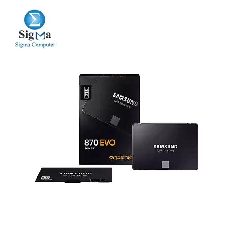 SAMSUNG 870 EVO 2TB SATA III 2.5 NAND-TLC-DRAM-Up to 560 530 MB s