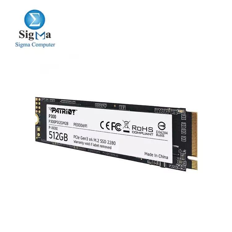 هارد Patriot P300 M.2 512GB PCIe Gen 3 x4 موفر للطاقة SSD