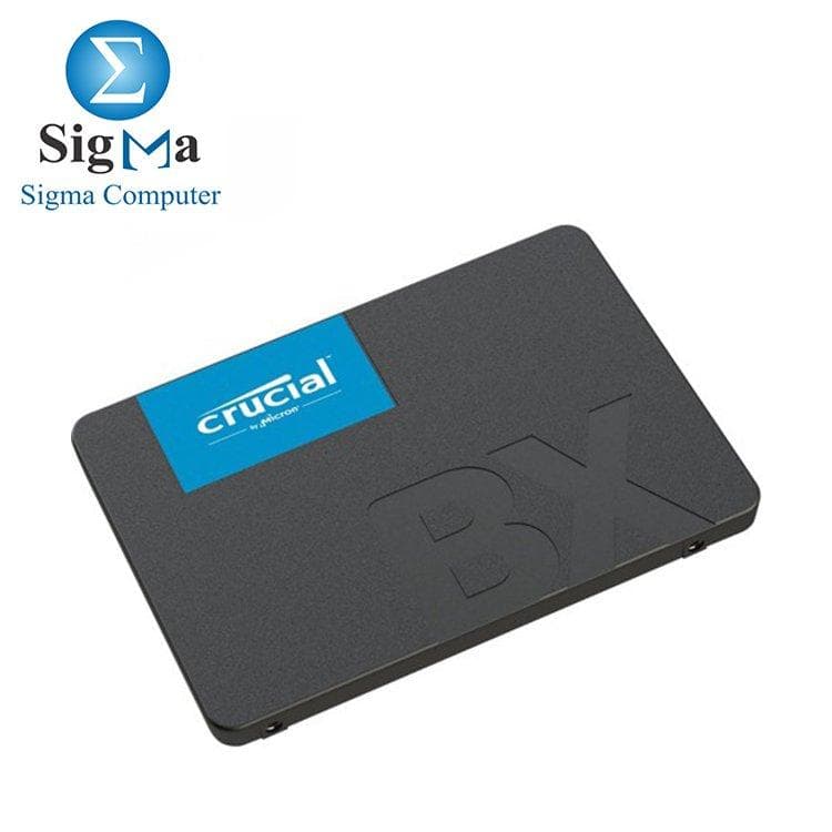 هارد SSD كروشال BX500 سعة 240GB، SATA 6Gb/s، مقاس 2.5 (7mm)، سرعة قراءة 540MB/s، سرعة كتابة 500MB/s، 80TBW