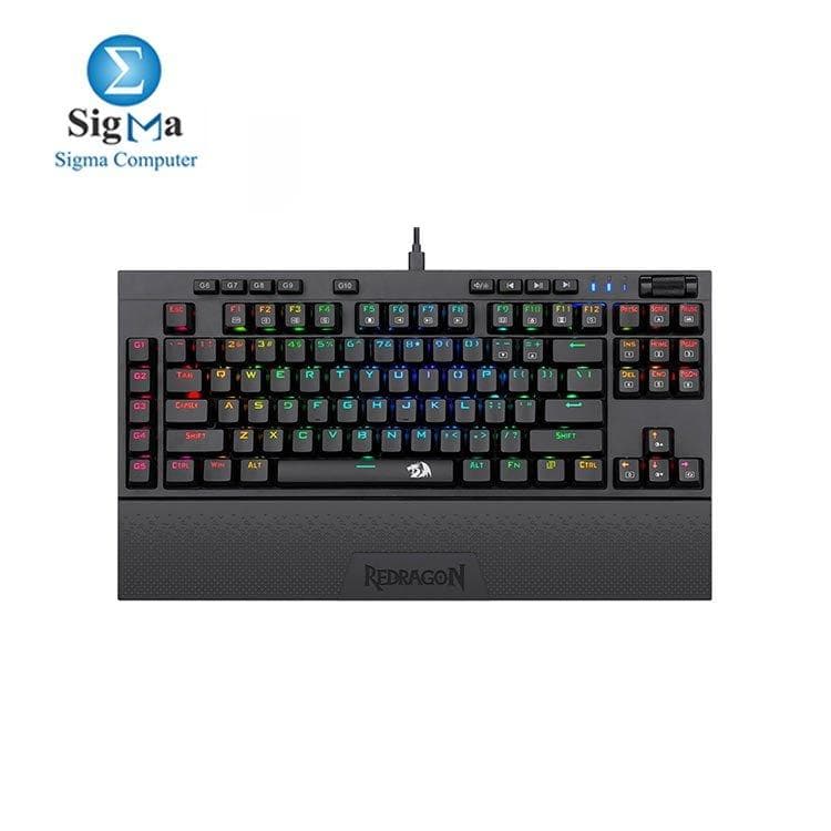 كيبورد جيمنج ميكانيكال Redragon K596 VISHNU سلكي ولاسلكي 2.4G بإضاءة RGB