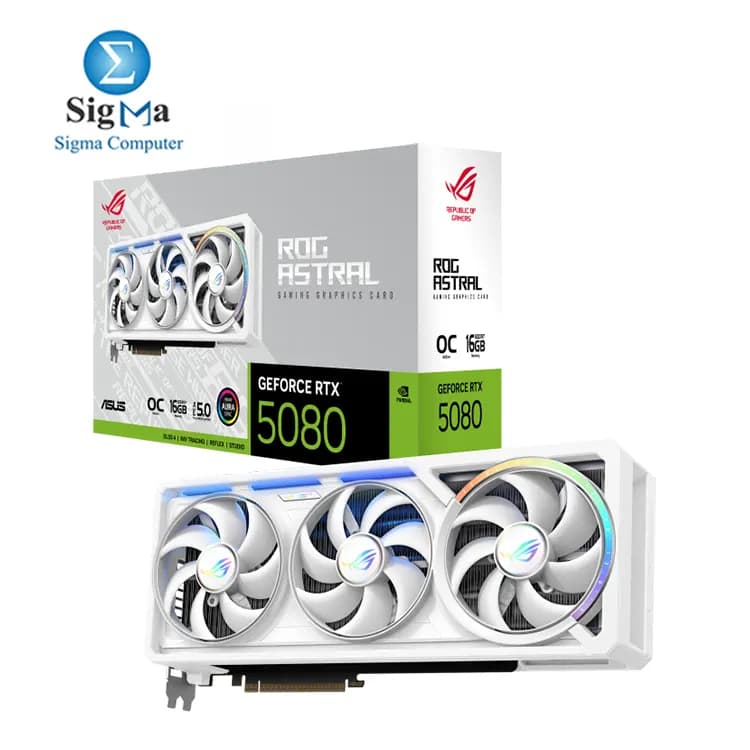 ASUS ROG Astral GeForce RTX 5080 16GB GDDR7 WHITE OC Edition