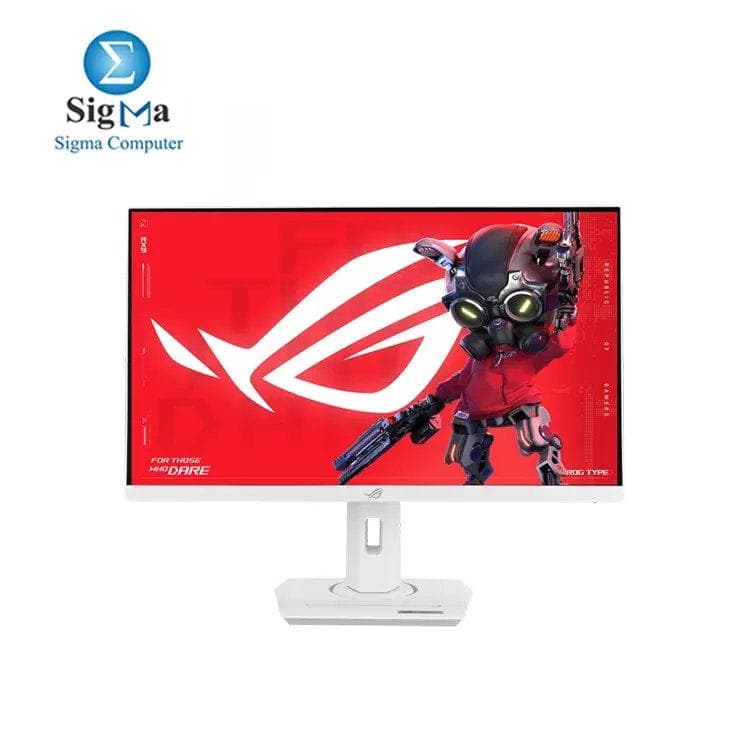 شاشة جيمنج اسوس ROG Strix XG27ACS-W USB Type-C - مقاس 27 بوصة 2560x1440، 180Hz، 1ms (GTG)، Fast IPS، تقنية ELMB Sync، USB Type-C، متوافقة مع G-Sync، HDR