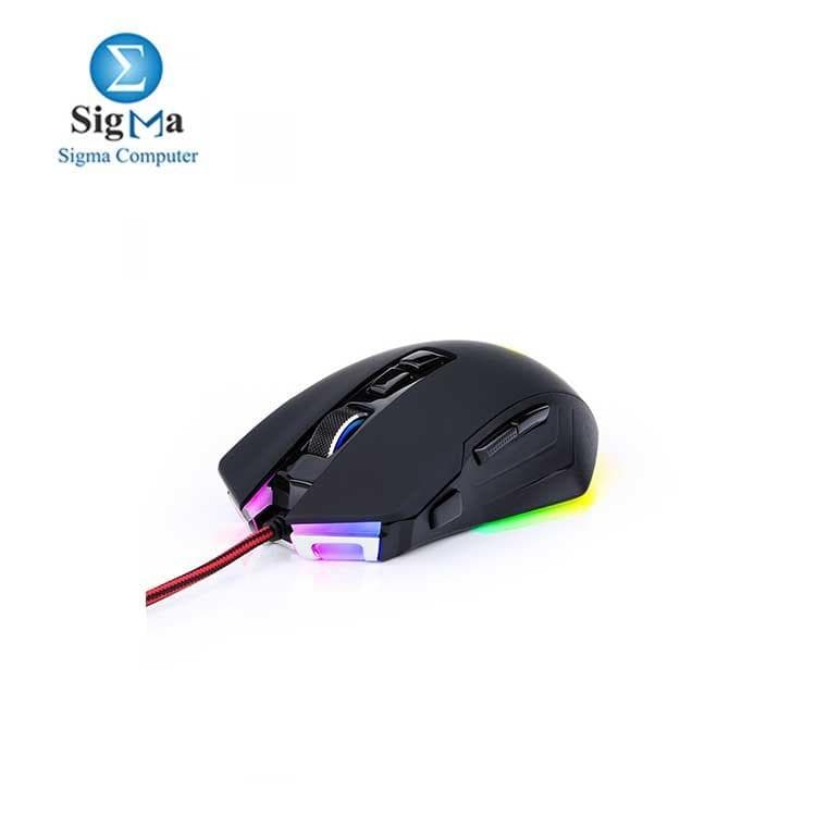 ماوس جيمنج Redragon M715 DAGGER عالي الدقة وقابل للبرمجة مع 7 أوضاع إضاءة RGB