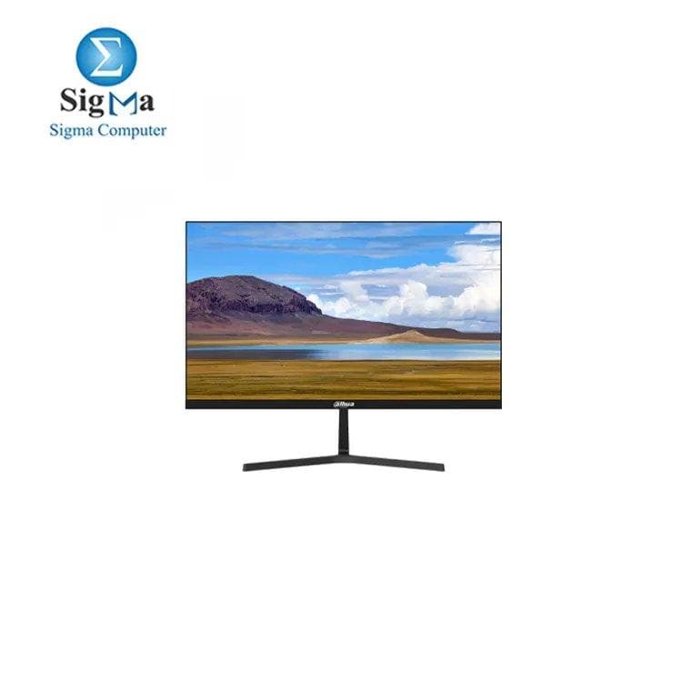 شاشة داهوا Dahua LM22-B200S مقاس 22 بوصة FHD بتردد 75Hz، سطوع 250cd/m2، زاوية رؤية 178/178، مداخل HDMI+VGA+سماعات