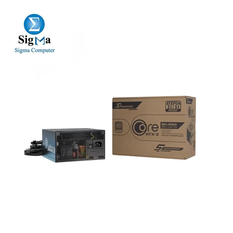 Seasonic Core BC-850 ATX3 850W Atx 3.1 80 Plus Bronze braided cables Hydro Dynamic Bearing Fan Power Supply