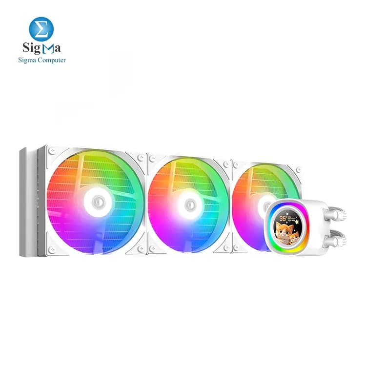 ID COOLING FX360 LCD Gen 7 Pro Pump ARGB White Liquid CPU Cooler (AIO)