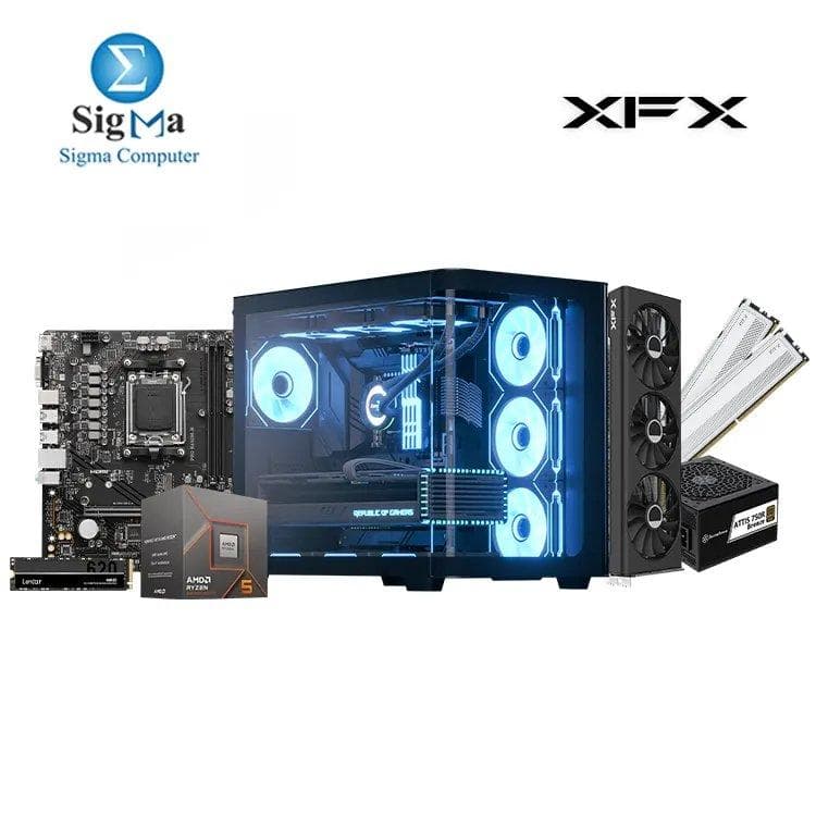 XFX BIILDS -14- MSI PRO B650M-B - AMD Ryzen 5 8400F - KLEVV 2x16GB 5600MHz - XFX RX 7800 XT 16GB - Lexar NM620 512GB - AEROCOOL P500C - SilverStone 750w 80+PLUS Bronze
