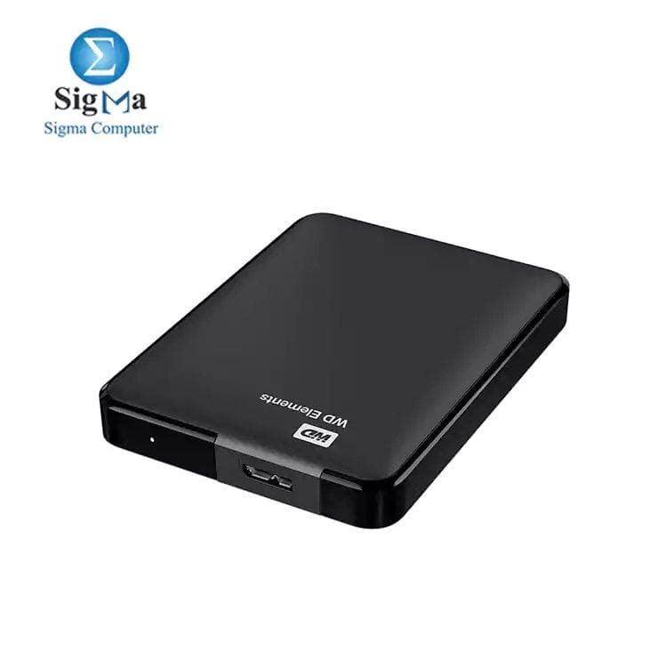 هارد ديسك خارجي محمول ويسترن ديجيتال 1TB Elements بمنفذ USB 3.0 موديل WDBUZG0010BBK-WESN لون أسود