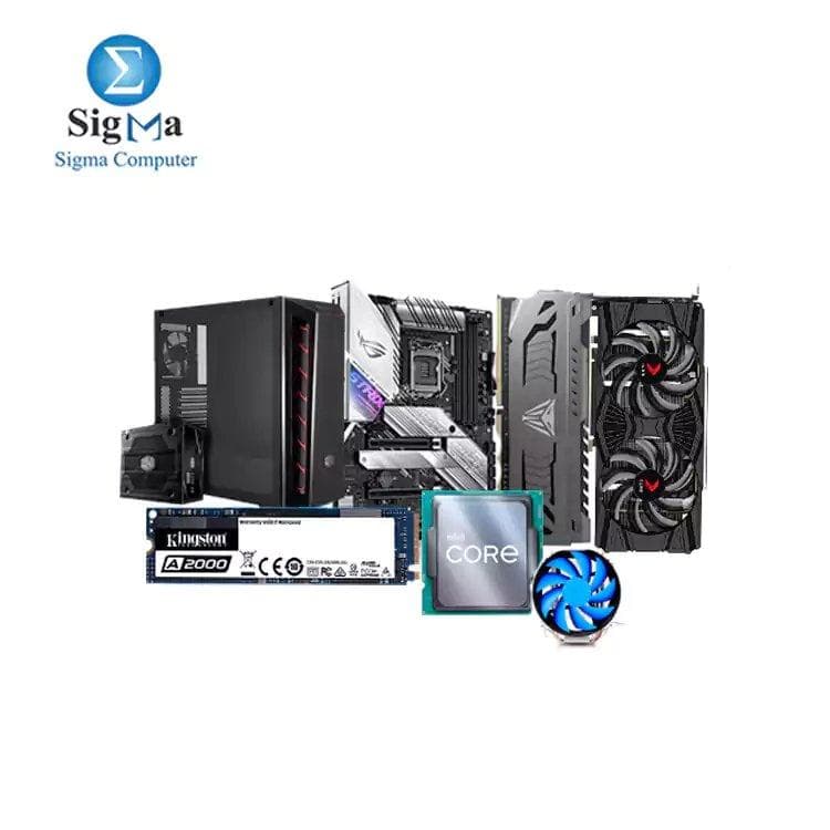 معالج انتل CORE I5 11500 - مبرد GAMMAXX 200T - لوحة أم Z490-A GAMING - رام PATRIOT 3200MHZ 16G - كرت PNY GTX 1660 Ti - كرت XLR8 Gaming - هارد A2000 NVMe 250GB SSD - كيسة MB520 - باور سبلاي ELITEV4 600W 80 PLUS