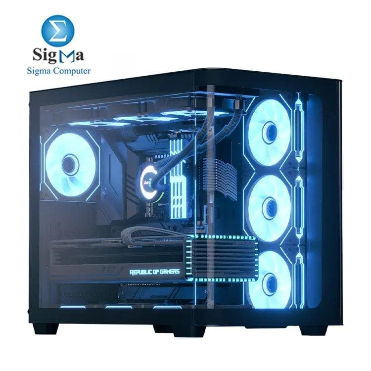 AEROCOOL P500C G BK V1 Mid Tower Case with 4 ARGB Fans & Tempered Glass