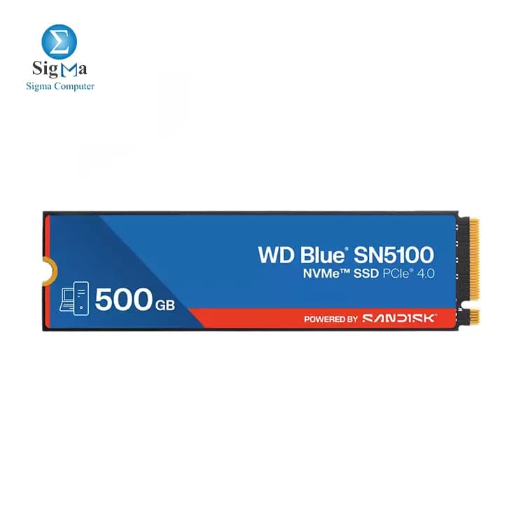 هارد ويسترن ديجيتال Blue SN5100 سعة 500GB نوع NVMe SSD - مقاس M.2 2280 - WDS500G5B0E