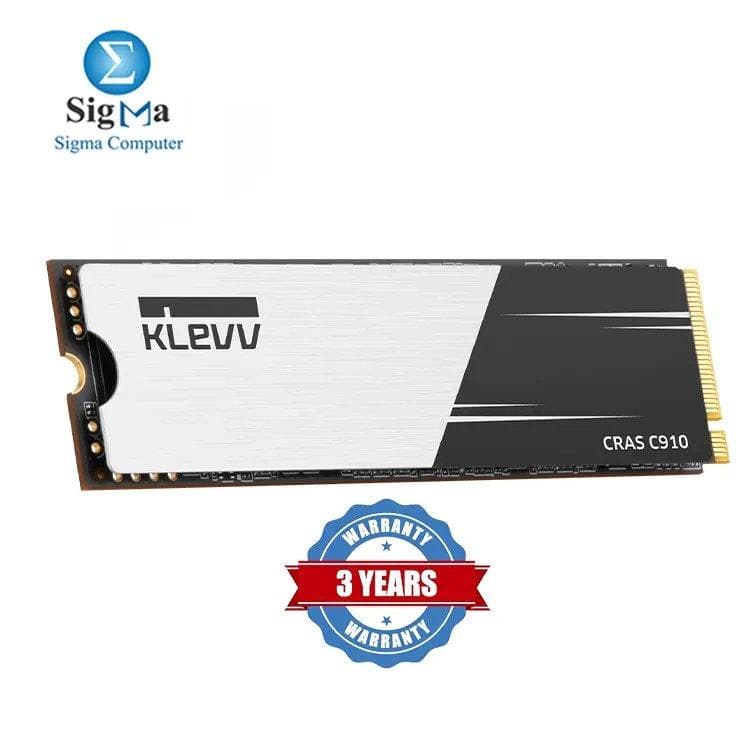 KLEVV CRAS C910 500GB M.2 NVMe PCIe Gen4x4 Internal SSD up to R5000MB/s W3700MB/s