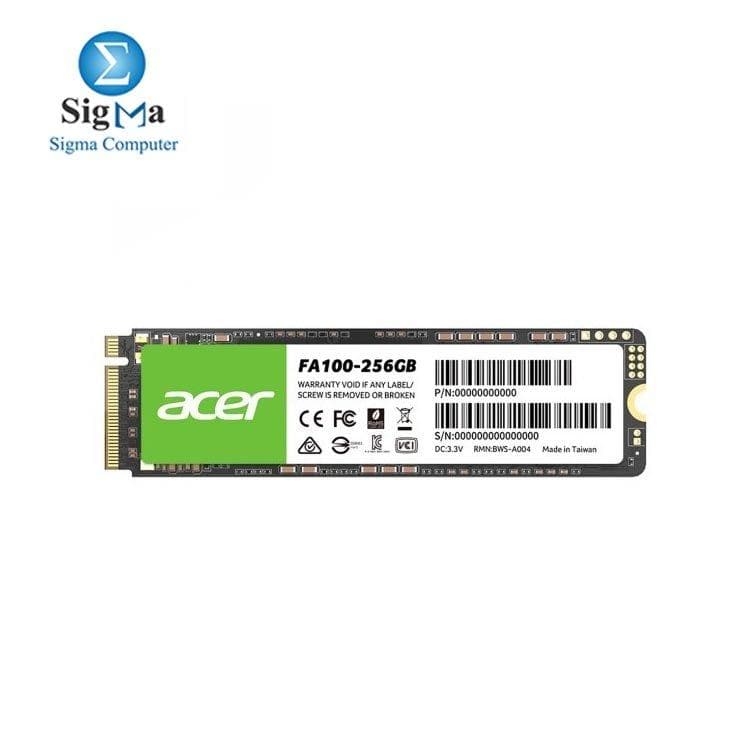 هارد ايسر SSD FA100 سعة 256GB M.2 NVMe