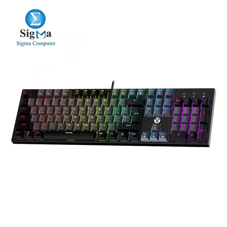 كيبورد Fantech ATOM MK886v2 سلكي كامل 104 مفتاح سويتش أزرق إضاءة RGB قابل للتعديل