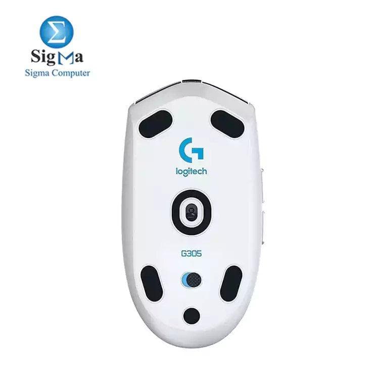 ماوس جيمنج لاسلكي لوجيتك G305 LIGHTSPEED أبيض بمستشعر HERO (200-12,000 DPI)، معدل استجابة 1000Hz، عمر بطارية 250 ساعة، وزن 99 جرام، ضمان سنتين 910-005292