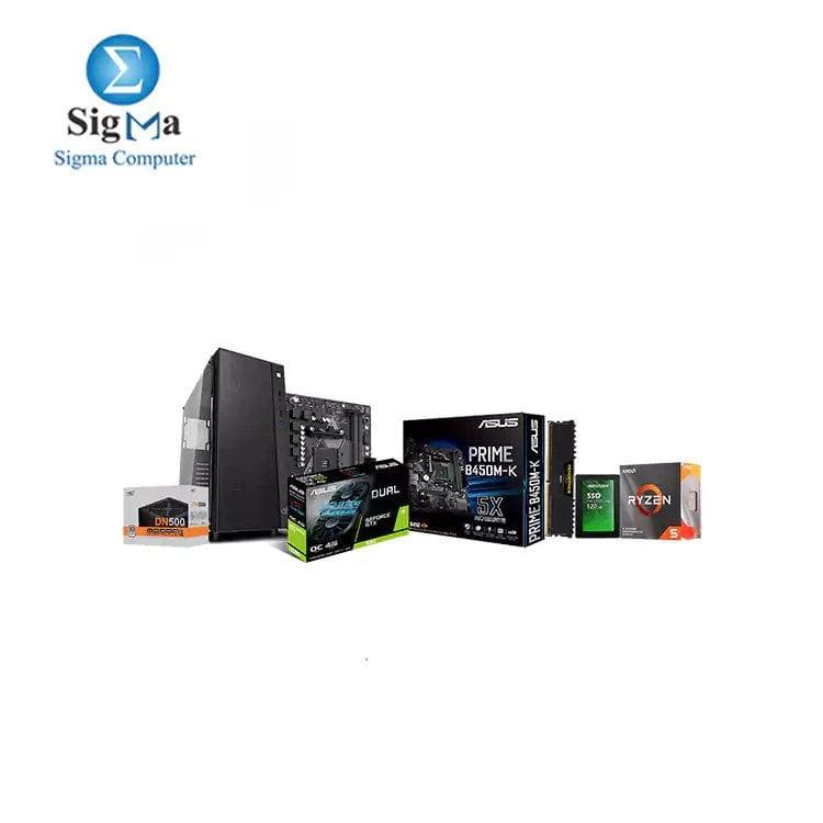 باندل اي ام دي RYZEN 5 3500X - B450M-K - Dual GTX 1650 OC - 8GB LPX DDR4 3200MHz - C100-120G - matrexx 55 mesh + 600W