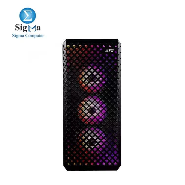 كيسة كمبيوتر اكس بي جي DEFENDER PRO ARGB ميد تاور - أسود مع 3 مراوح XPG VENTO 120 ARGB