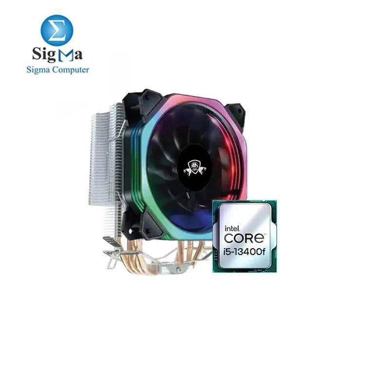 معالج انتل Core i5-13400F 10 نواة 16 مسار نسخة TRAY مع مبرد Phantom HF-400 RGB