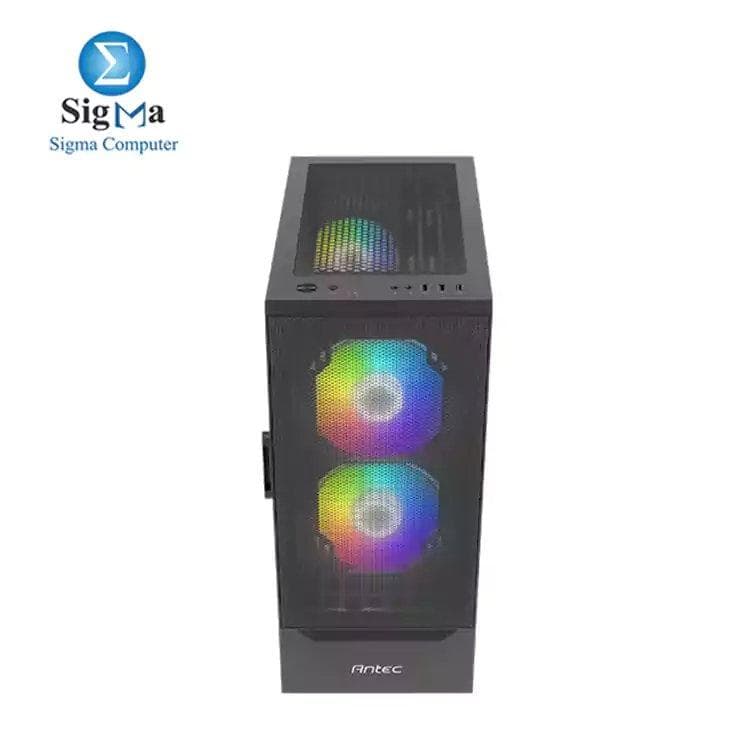 كيسة انتيك NX410 بـ 3 مراوح (2x140mm) (1x120mm) ARGB لون أسود مع باور سبلاي انتيك ATOM B650