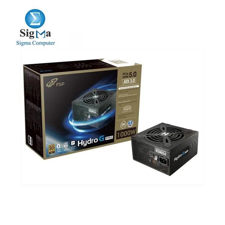 باور سبلاي FSP Hydro G PRO ATX3.0(PCIe5.0) 1000W 80 Plus ذهبي PCIe 5.0 كامل الموديولار