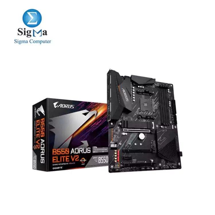 لوحة أم جيجابايت AMD B550 AORUS مع Twin 12+2 Phases Digital VRM, مشتتات حرارية كبيرة, منفذ PCIe 4.0 x16, منفذين PCIe 4.0/3.0 x4 M.2 مع مشتت حراري واحد, 2.5GbE LAN, RGB FUSION 2.0, Q-Flash Plus