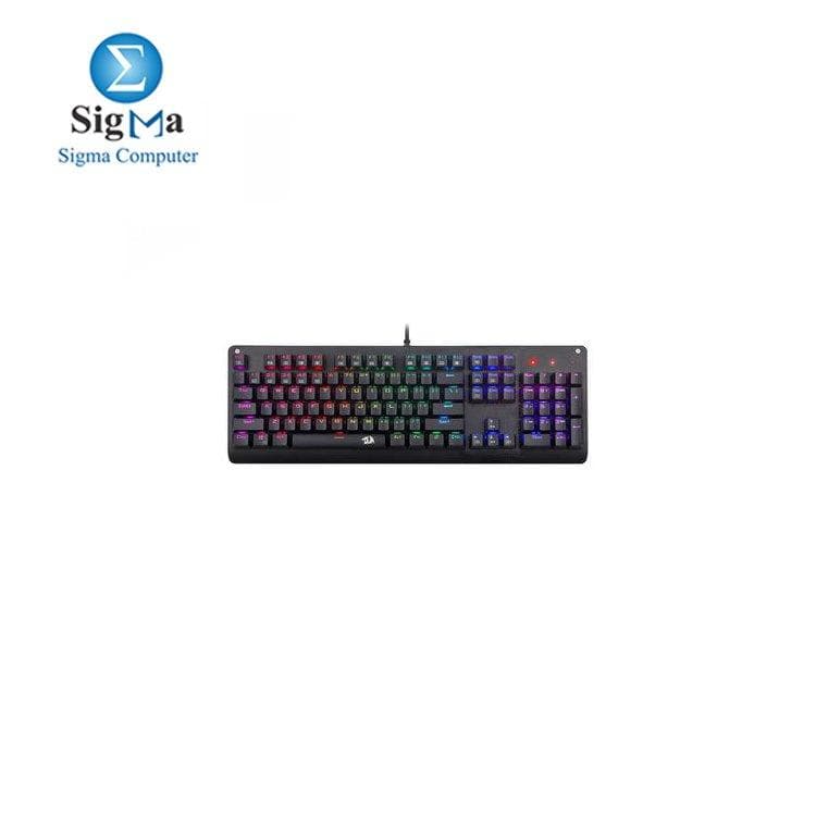 كيبورد ريدراجون K581 سلكي USB بإضاءة RGB - 104 مفتاح