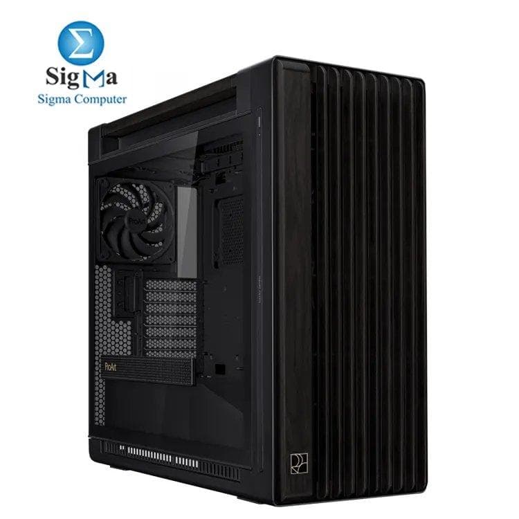 ASUS ProArt PA602 Wood Edition – Mid Tower case with EATX support, 2x 200mm front fans, USB-C front I/O, tempered glass side panel, and up to 440mm GPU clearance
