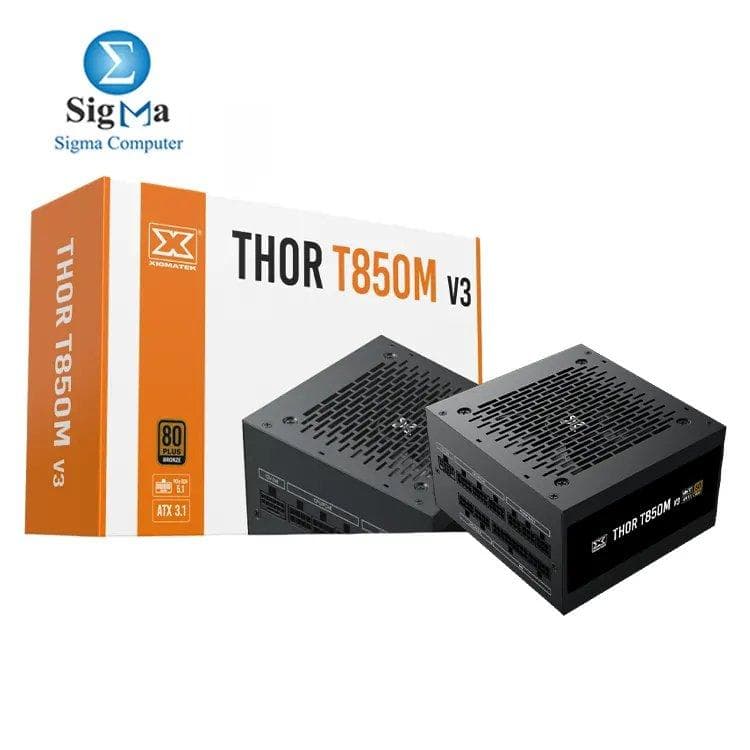 Xigmatek Thor T850M V3 – 850W Full Modular, 80+ Bronze, PCIe 5.1 & ATX 3.1 Ready, Silent 120mm Fan, Dual CPU, Full Protection