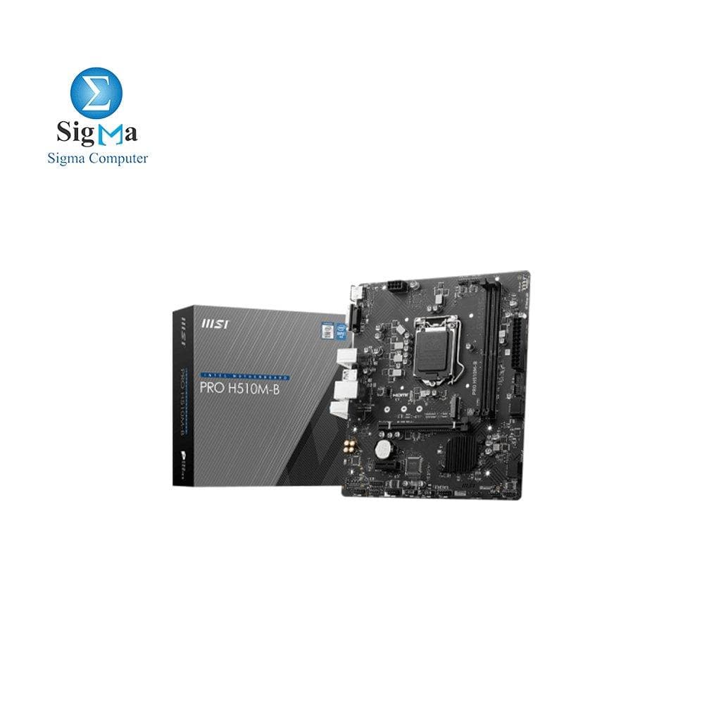 MSI Intel PRO-H510M-B Supports 10th Gen Intel® Core™, Pentium® Gold and Celeron® processors for LGA 1200 socket Motherboard