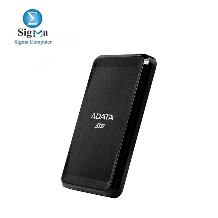 هارد اس اس دي خارجي ADATA SC685 سعة 250GB بمنفذ USB 3.2 Gen 2 Type-C - أسود