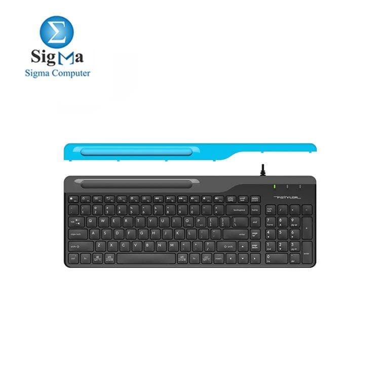 كيبورد وسائط متعددة A4TECH fstyler FK25 مدمج بمنفذ USB لون أسود