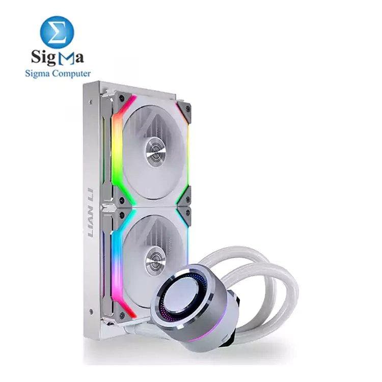 ليان لي Galahad AIO إصدار UNI FAN SL 240 مبرد مائي للمعالج RGB - أبيض
