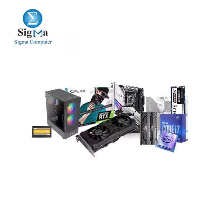 باندل لوحة أم Z490-A اسوس - معالج انتل Core i7-10700 - رامات Patriot 16GB 3200MHz - كرت شاشة RTX 3060 12GB - هارد A2000 NVMe 250GB - كيسة NX410 ARGB - باور 650W BRONZE