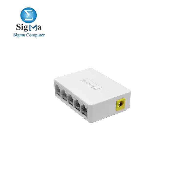 ايرلايف سويتش شبكة 5 منافذ Fast Ethernet بسرعة 10/100Mbps لون ابيض Live-5E