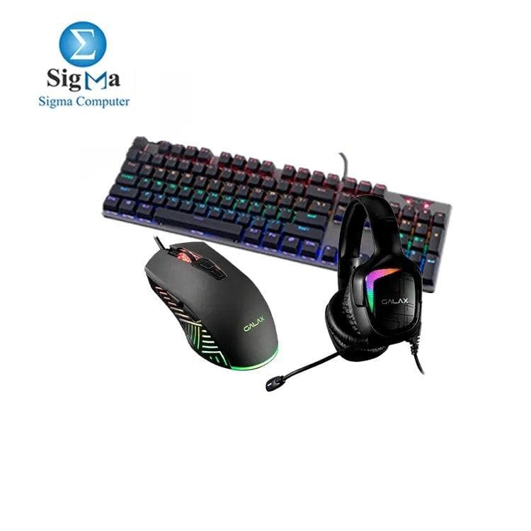 GALAX Gaming Headset SONAR SNR 7.1  & Galax STL-03 Stealth Mechanical Blue Switch & GALAX Gaming Mouse 7200DPI RGB