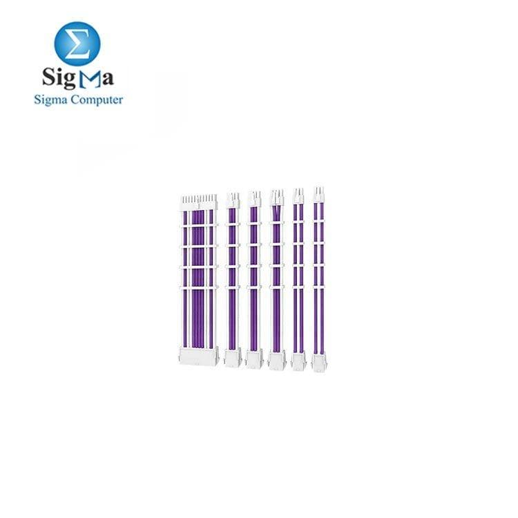 Antec PSU Sleeved Extension Cable Kit Purple/White PSUSCW30-205-P/W