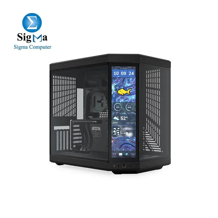 HYTE-Y70 Touch infinite with (3rd Gen Display) 14.9 inches 2.5k IPS 500nits+Gen 4.0 Riser Cable All Black Colour