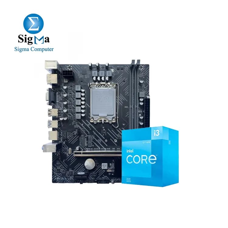 Combo Intel Core i3-12100F with ARKTEK ALPHA FORCE AK H610M EG