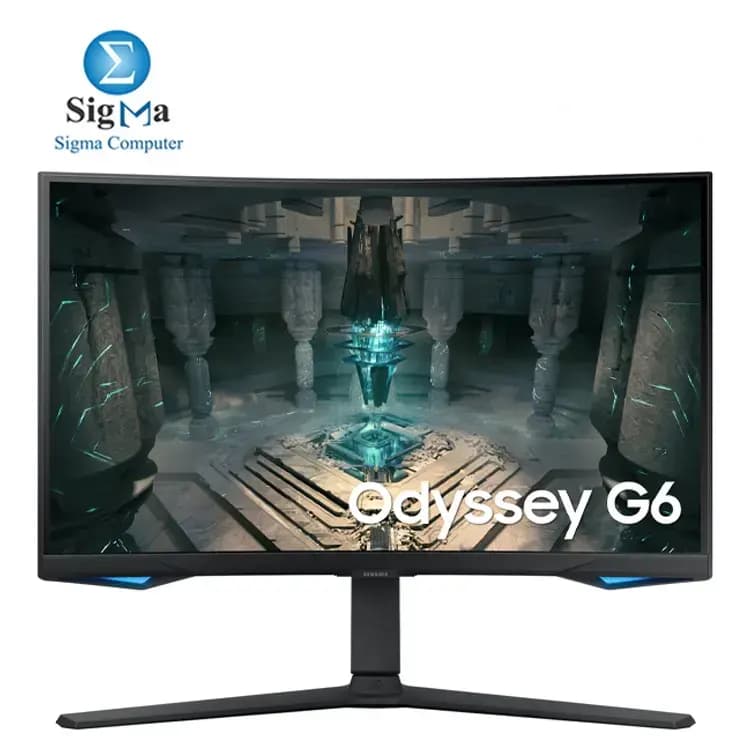 شاشة جيمنج سامسونج Odyssey G6 مقاس 27 بوصة منحنية QHD 240Hz (VESA DisplayHDR 600, Smart Tizen, FreeSync Premium Pro)