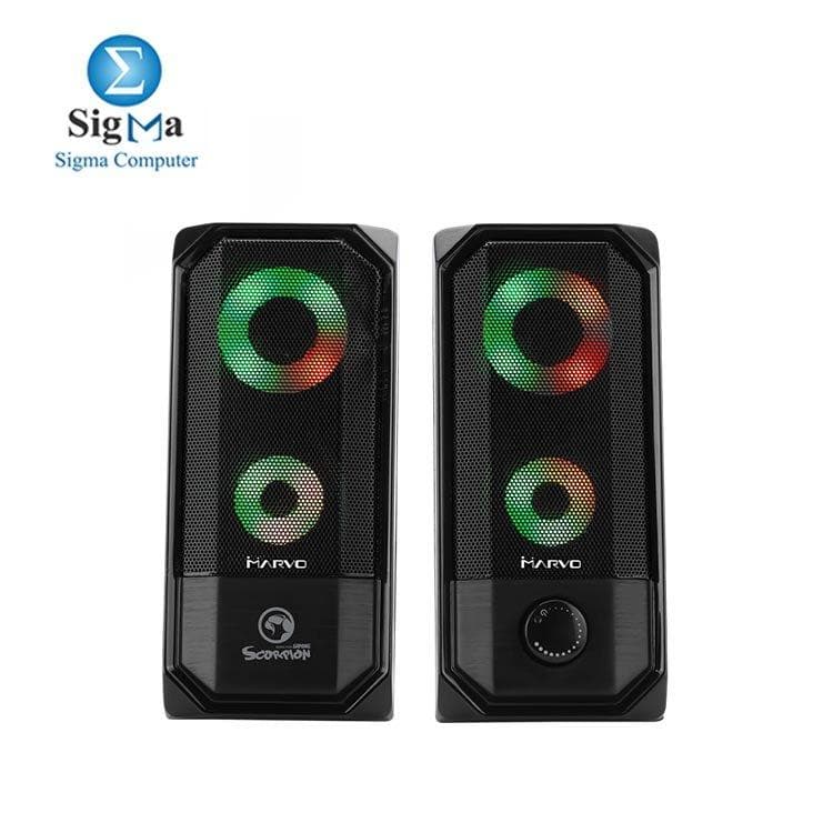 Marvo Scorpion SG-265 6W 2.0 Channel RGB LED USB Powered Gaming Speakers