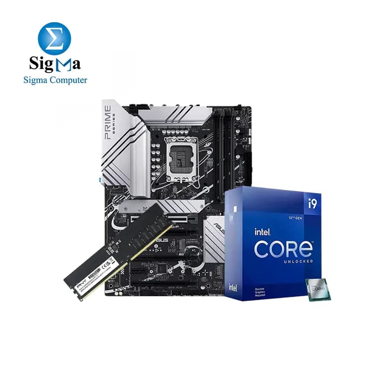 Bundle Intel Core i9-12900KF + ASUS PRIME Z790-P Socket LGA 1700 + PNY Performance 8GB DDR5 4800MHz