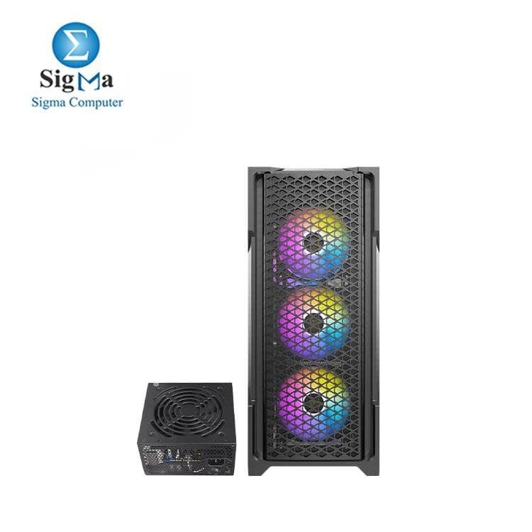 كيسة Antec AX90 بـ 4 مراوح 120mm ARGB + باور سبلاي Antec Atom B650 (Bronze Certified)